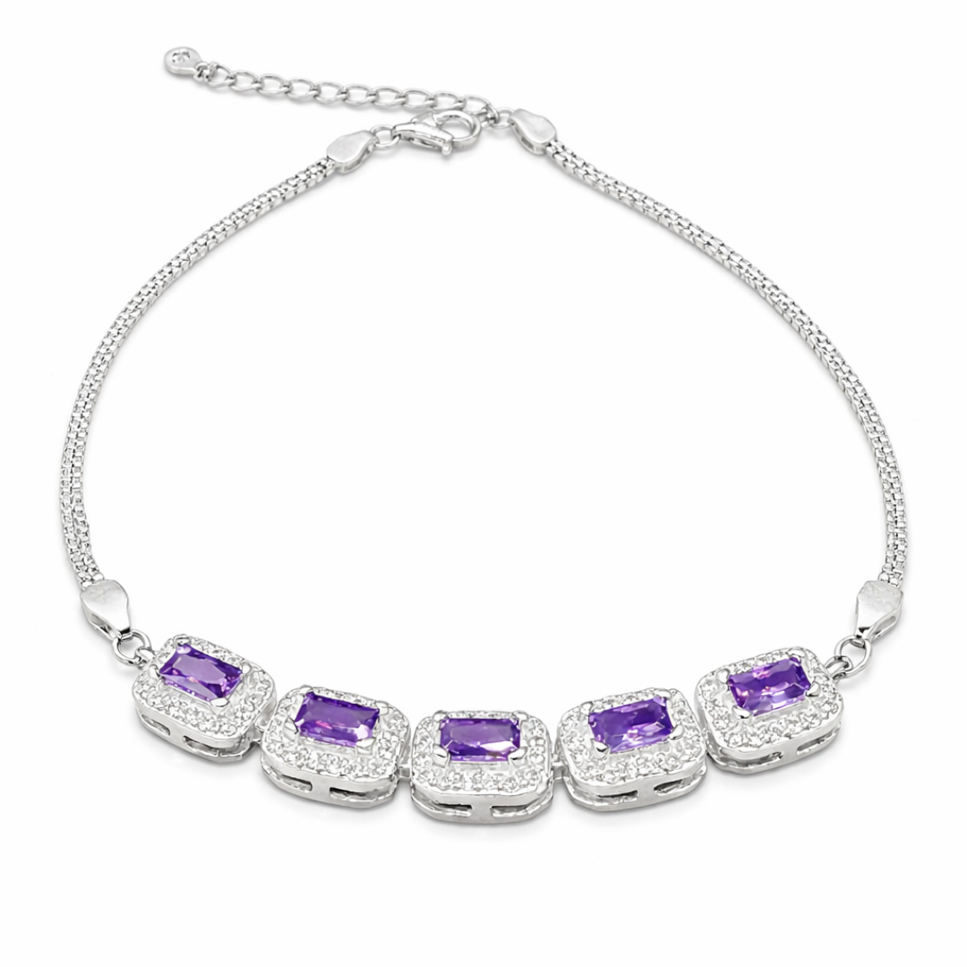 Rectangle Line Silver Bracelet